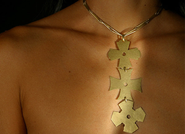 Cross Necklace Yellow Gold