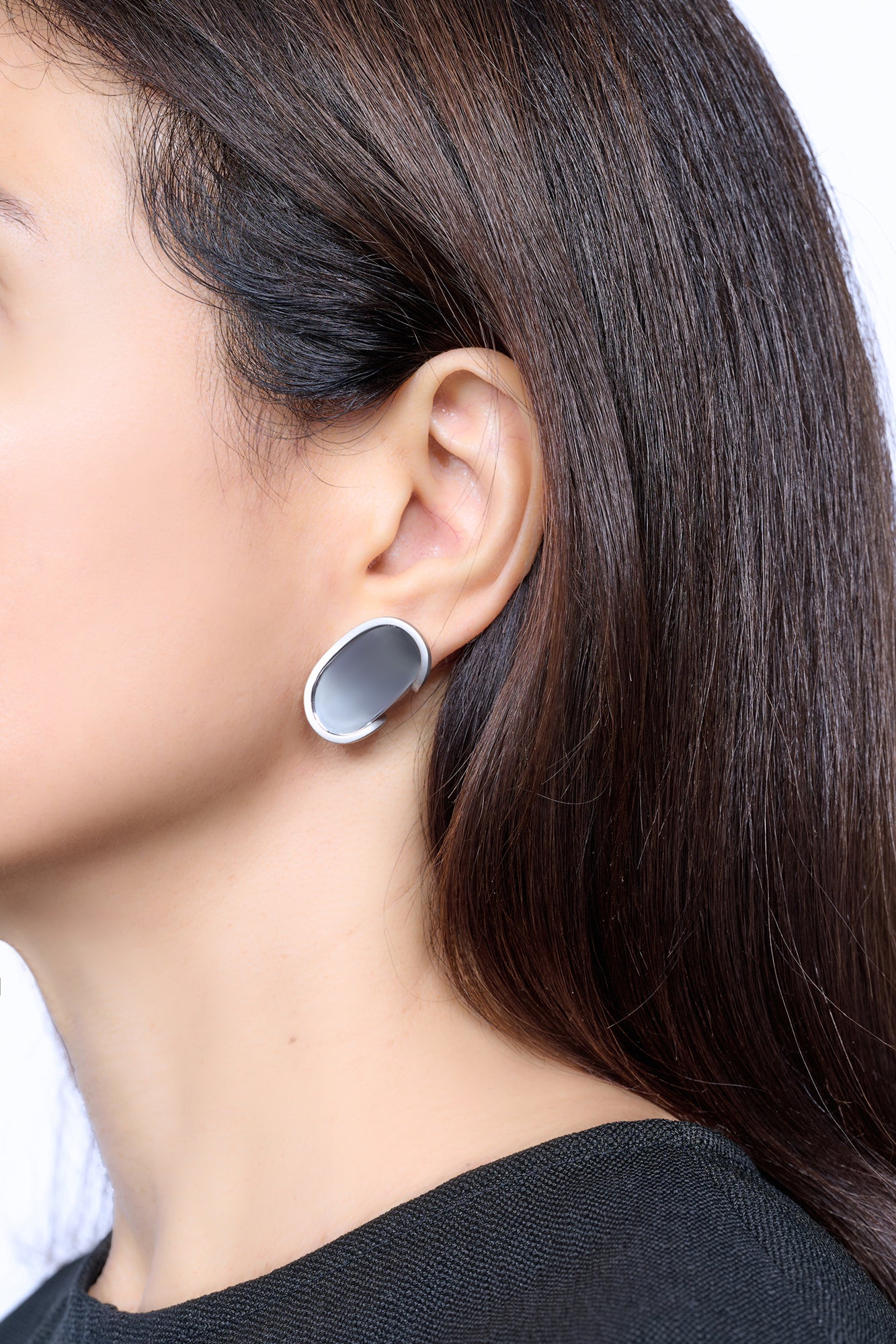 Mirror Earrings White Gold