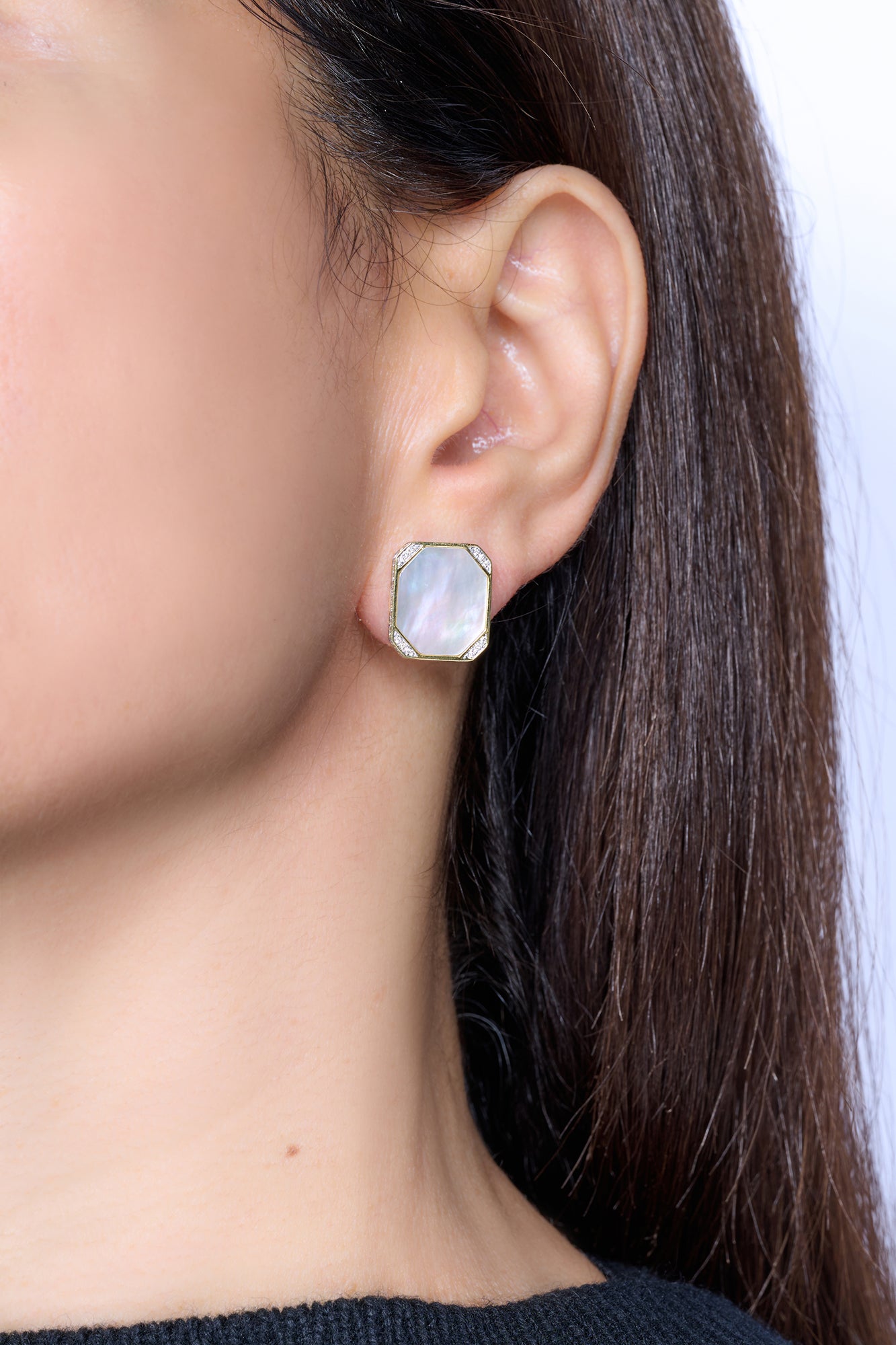 Poker Earstuds with Diamonds