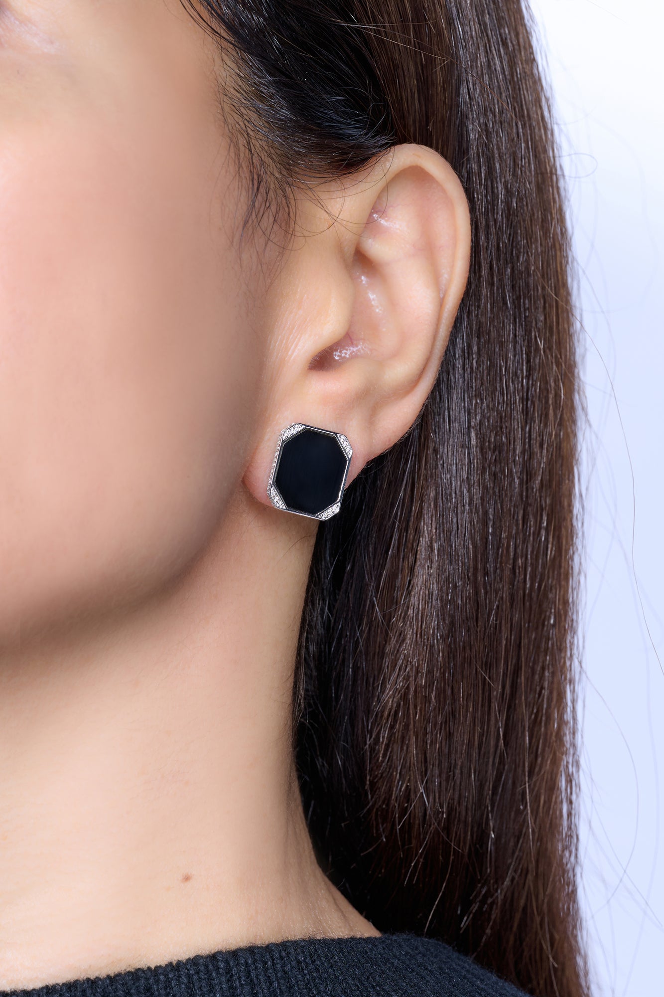 Poker Earstuds with Diamonds