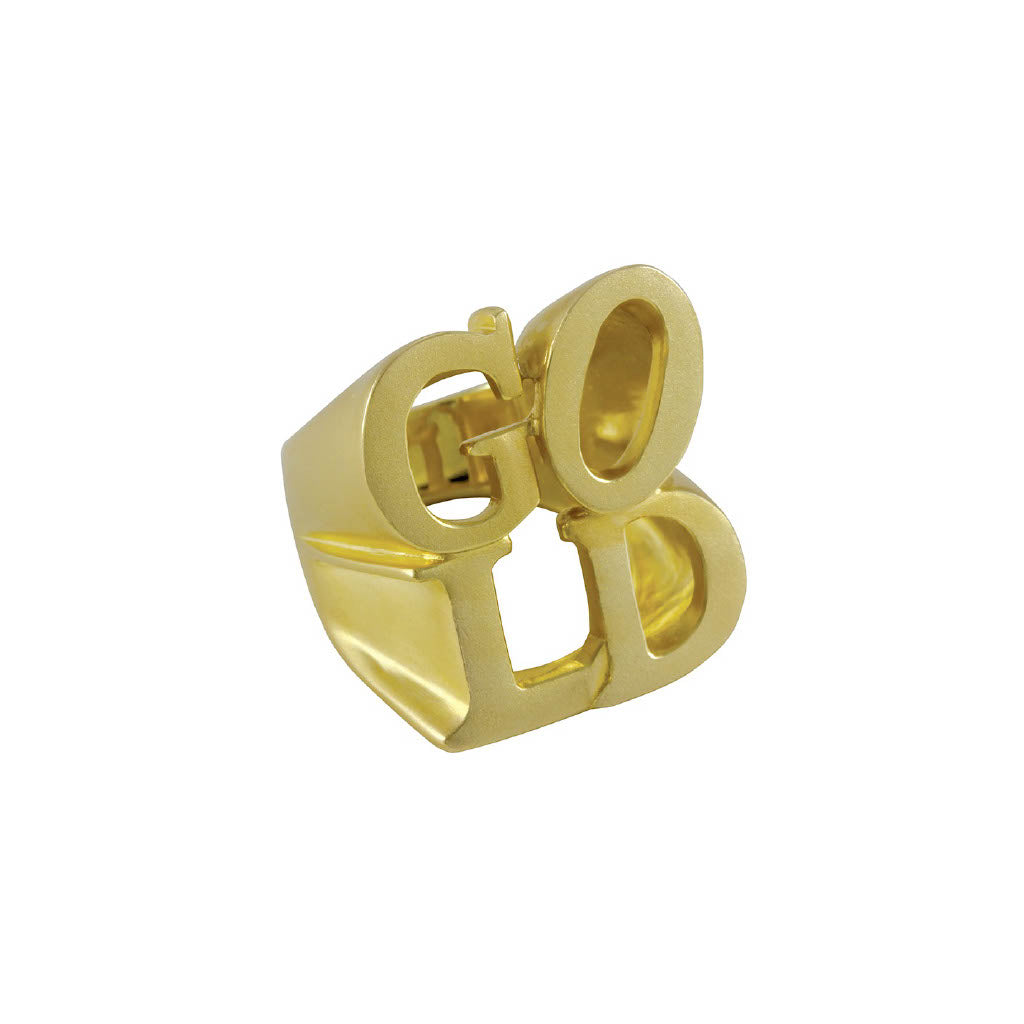 Rock Rings Yellow Gold