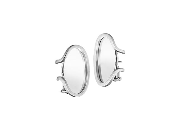 Mirror Earrings White Gold