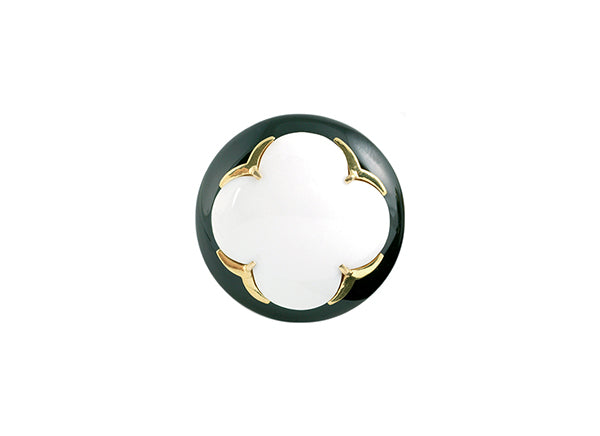 Gothic Ring White Agate / Onyx