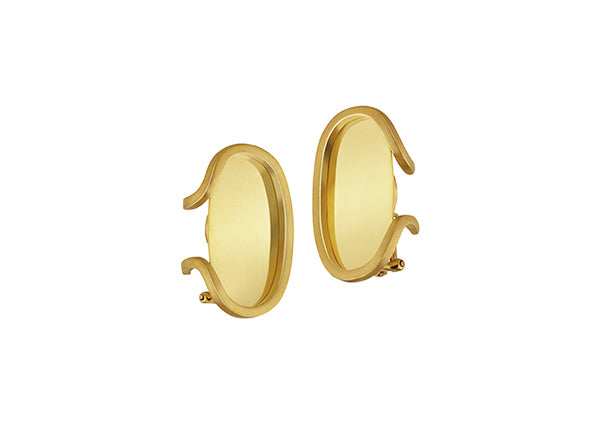 Mirror Earrings Yellow Gold