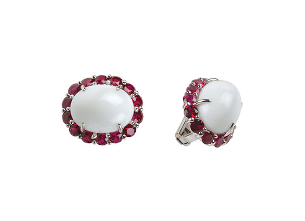 CAPRI EARRINGS WHITE AGATE