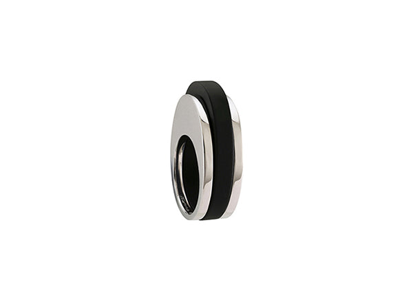 Egg Ring White Gold with Onyx