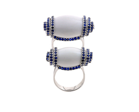 CANDY RING WHITE AGATE