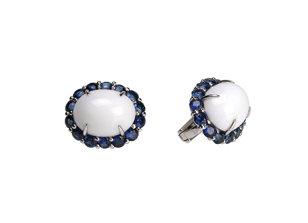 CAPRI EARRINGS WHITE AGATE