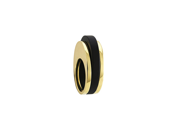 Egg Ring Yellow Gold with Onyx