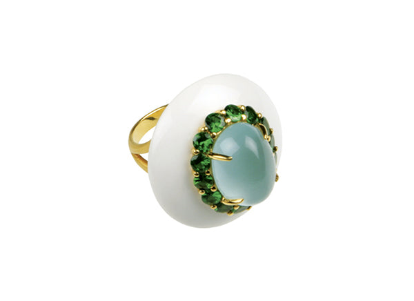CAPRI RING WHITE AGATE
